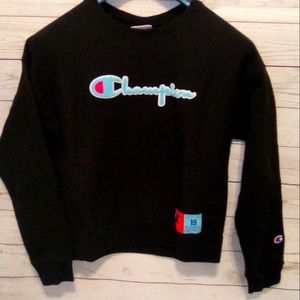 Champion Black Cotton Sweatshirt Small